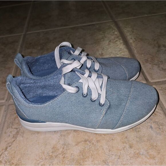 Bobs By Skechers Denim Sneakers Womans Size 7 - Picture 1 of 7